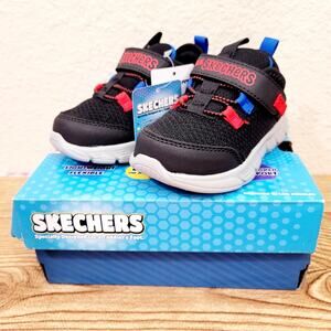 Skechers Toddler Boys Size 6 Comfy Flex Ruzo Running Shoe NIB Machine Wash